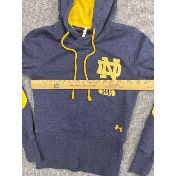 Notre Dame Fighting Irish Hoodie Womens Small NCAA Football Under Armour - Picture 3 of 5
